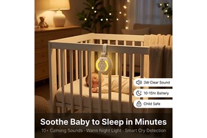 New LED Night Light White Noise Machine For Calming Babies Portable Rechargeable Baby Night Light Warm Red Yellow Light Room Use