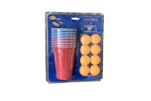 Party 12pcs Cups Balls Beer Pong Kits for Drinking Game