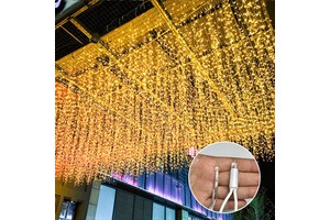 Commercial Decor Holiday Waterproof IP65 Christmas LED String Light Outdoor Multicolor Decor Customizable Length Icicle Light