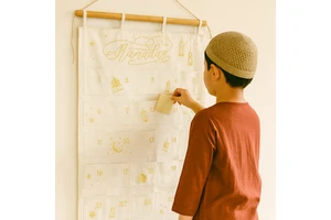 Top Rated Large Fabric Ramadan Advent Calendar with Pockets ISO Standard Muslim Festive Party Supplies