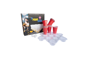 Disposable Bachelorette Party Prosecco Pong Drinking Game with Cups and Balls for Adults