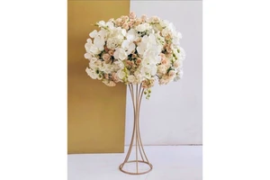 Party Decor Wedding Artificial Flowers Display Unique Shape Frame Centerpieces Flower Stand for Dining Table