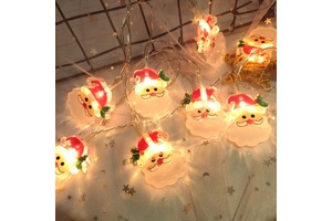 Light String Santa Claus Colorful Lights Outdoor Waterproof Christmas Trees Decorative Lamps Wholesale LED Christmas Battery 3V