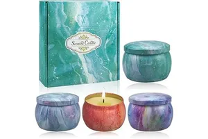 Wholesale Set of Luxury Essential Oil Soybean Wax Candles Smokeless Long-Lasting Fragrance for Promotional Party Supplies