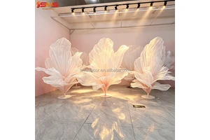 SMS Popular Wedding Table Flower Centerpiece Handmade Giant Silk Organza Art Installation Flower for Event Party Decoration