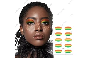 Waterproof Colorful Eyeshadow Paste Temporary Tattoo Stickers for Festival Makeup Stage Show Shimmer Highlighter Eye Decorations