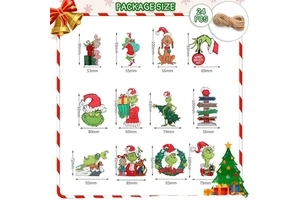 X&H Brand Shaanxi Origin Wooden Customized Shape Christmas Hanging Tree Ornaments with OEM/ODM Option