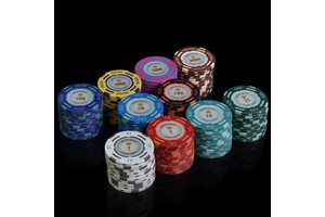 Classic Casino Two-tone Dollar Clay Party Novelty Entertainment Game Supplies Props Baccarat Poker Chips