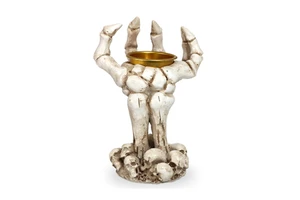 Weivista Halloween Decorative Resin Skull Hand Ornaments Festive Ghost Theme Holiday Supplies