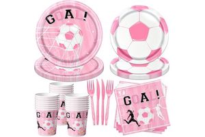 Custom Cutlery Sets Disposable Children's Birthday Ornaments Napkins Paper Cups Plates Straw Kits Soccer Parties Games Events