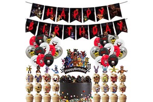 Kids Freddy Fnaf Five Nights at Freddy S Nightmare Freddy Bonnie Party Supplies Birthday Balloon Game Party Supplies