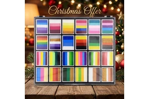 2026 World Football Cup National Flag Water Activated Professional Split Cake Palette Brushes Stencils Cream Body Face Paint Kit