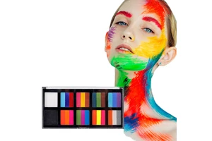 Professional Party Face Painting Kit with 26 Colors Tattoo & Body Paint Water Activated Oil Painting Palette for Body Makeup