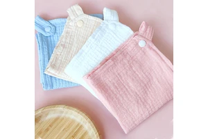 4 Pcs Colorful Muslin Face Cloth Handkerchief Organic Cotton Baby Towel Soft Saliva Washcloth For Newborn Gift