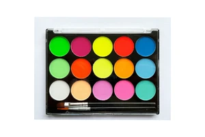 15 Colors Face Painting Makeup Kit With Professional Artist Brushes for Halloween Cosplay Party