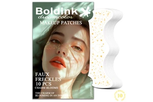 Cosmetic Cute Face Glitter Makeup Speckles Gold Foil Metallic Freckles Face Tattoo Sticker for Women for Girls to Party