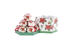 Christmas Tree Ornaments Christmas Balls Semi-handmade with Ribbon Christmas Decoration