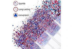 For Red White Blue Independence Day Festival Glitter Five-Pointed Star Face Body Makeup Gel Highlighter Stick Painting