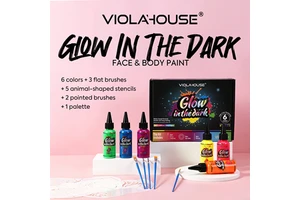 Face Painting Kit Professional Face Body Paint Glow in the Dark Makeup Face Painting Kits for Halloween Party