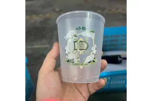 Custom Design Full Color Digital Printing Shatterproof Frosted Flex Cups For Wedding Favors