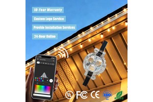12V 24V 36V IP68 Outdoor Permanent Christmas Lighting 200ft 300ft 500ft Gemstone Rgbw 3 Led Point Lights for House