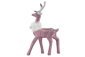 New Creative Christmas Ornament Decorations Glitter Deer Shape Hand Printed Ornament Christmas Decoration Supplies