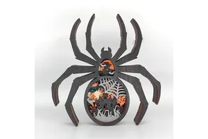 Creative Halloween Spider Woodcarving Decoration Home Decor and Fashionable Party Crafts