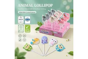 Kids Birthday Party Favors 20g Animal Shaped Candy Pop Assorted Fruit Flavored Hard Candy Gift Set