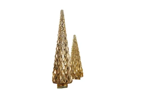 Top Selling Gold Plated Christmas Tree Decorative Sculpture Festival Decoration for Home & Gifting Led Lighting Metal Figurine