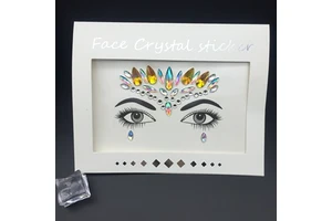 Over 500 Stock Designs Eyes Tattoo Sticker Newest Carnival Festival Body Art Sticker Face Tattoo Crystal Jewel Sticker