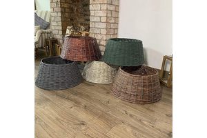 JY Large Christmas Tree Ring Paper Wholesale Christmas Tree Stand Accessories Christmas Tree Collar With Wicker Skirt