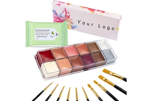 Professional Easy Non-toxic CE MSDS Certified Waterproof Acrylic Paint Body Face Makeup 12 Colors Adult Kids Use Custom Painting