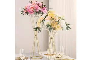 60cm Metal Wedding Artificial Flower Centerpiece Wedding Table Flower Arrangement Stand for Decor