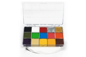 24 Color Square Body Paint Set For Halloween Christmas Face & Body Painting Kit For Kid 12 Colors