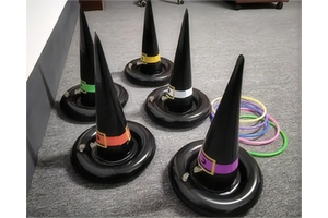 Beile Wholesale High Quality Halloween Inflatable Hat Ring Toss PVC Interactive Game Toy Party Entertainment
