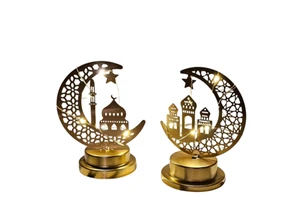Islamic Decor Crescent Moon Eid Gift & Ramadan Table Decor Unique Ramadan Supplies Muslim Ornament For Islam Party