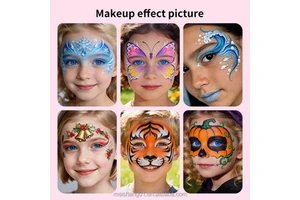 13-Pack Natural Plant Based EN71 Safe Big Face Painting Box Durable Rainbow Layered Cake Face Paint For Children DIY Art