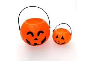 Halloween Gift Box Plastic Tube/basket Pumpkin Bucket