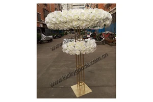 Wholesale Wedding Metal Tall Table Centerpieces1.5m Decorative Metal Wedding Centerpiece with Flowers