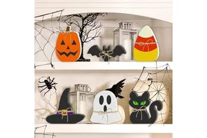 Halloween Decorations Indoor Halloween Wooden Decorations Party Novelties Halloween Supplier