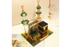 Ramadan Crystal Glass Decorative Ornaments Mubarak Kareem Eid Decor for Islamic Muslim Parties Party Kareem Ramadan Supplies