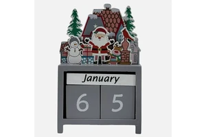 New Eco-friendly Natural Wooden Christmas Decorations Santa Claus Desktop Ornaments with Letters