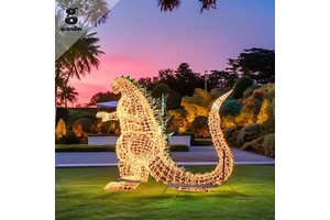 Animal Led 3D Motif Light Iron Theme Park Garden IP65 Christmas Decorative Light
