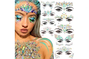High Quality Flat Bottom Drill DIY Temporary Face & Body Stickers Festival Carnival Party Holiday Supplies Sustainable