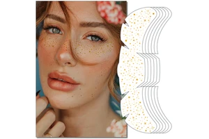 Cosmetic Sexy Waterproof Sweat-Resistant Holiday Party Face Patch Golden Silver Freckles Design Tempory Tattoo Face Freckles