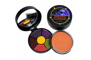 Halloween SFX Makeup Kit With 6 Colors Face Paint And Mirror Body Wax Palette For Zombie Vampire Cosplay Special Effects