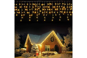LED Icicle Christmas Lights Waterproof Garland Curtain Light Decorative Fairy Lamp Waterfall Led Christmas Lights