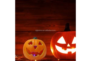 Patio Halloween Decoration Waterproof Glowing Pumpkin Decor Plastic Lantern for Halloween Decor