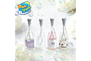 Colorful Soap Bubble Solution Champagne Wedding Bottle Toy Love Is Transparent Theme Bubble Maker For Party