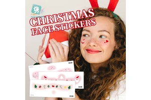 Latest Snowman Deer Face Stickers for Kids Adults Xmas Party Makeup Christmas Temporary Face Tattoo Sticker